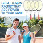 4 raquetas de tenis para adultos recreativas para 4 jugadores, raqueta de tenis ligera de 27 pulgadas con 3 pelotas de tenis para entrenar principiantes con bolsa de transporte