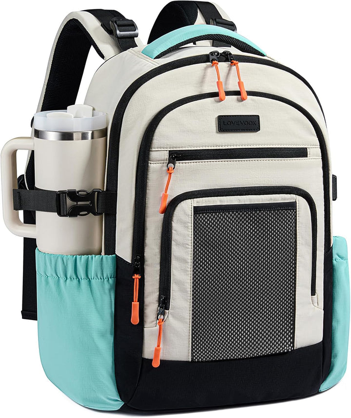 LOVEVOOK Mochila para laptop para mujer con portavasos grande, bols...