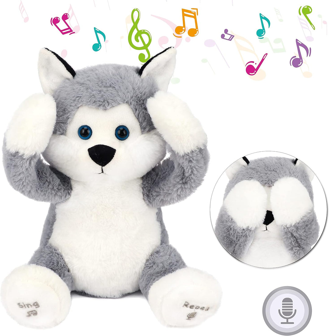 Hopearl Peek A Boo Husky Interactive Repeats What You Say - Juguete...