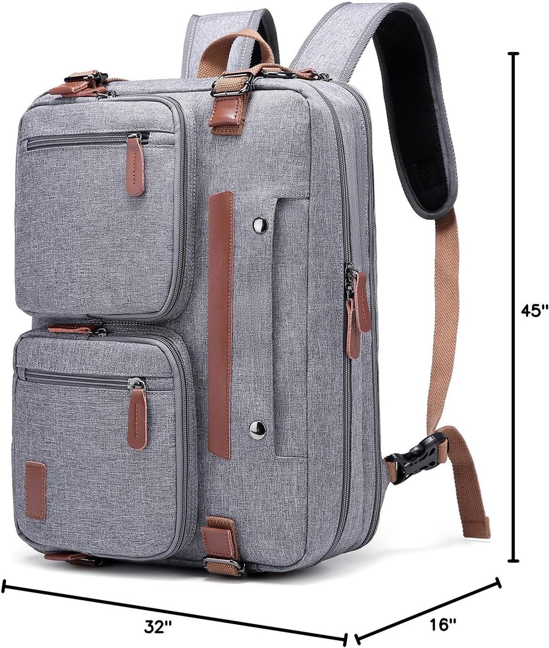 MOLNIA Bolsa de computadora portátil 3 en 1 para hombre, bolsas de...