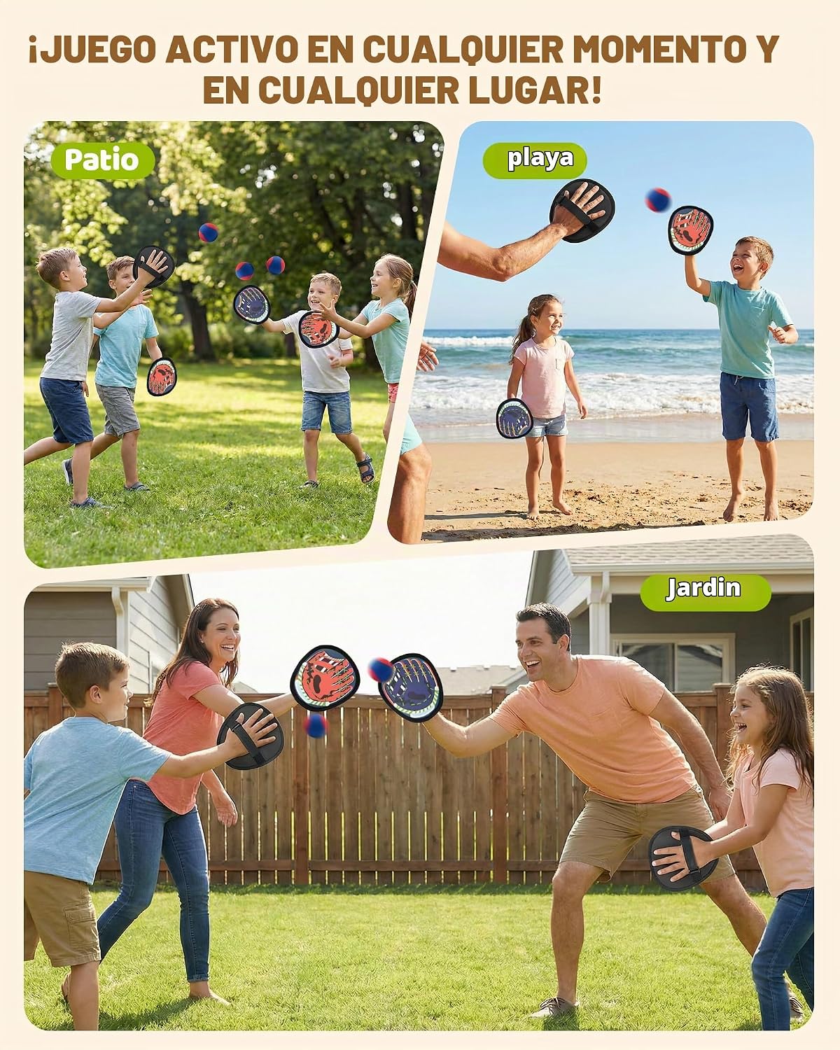 Juego de pelota para lanzar y atrapar, guante de béisbol 2 en 1 para niños pequeños y tablero objetivo, juguete pegajoso para atrapar juguetes al aire libre, juegos al aire libre, patio trasero, playa