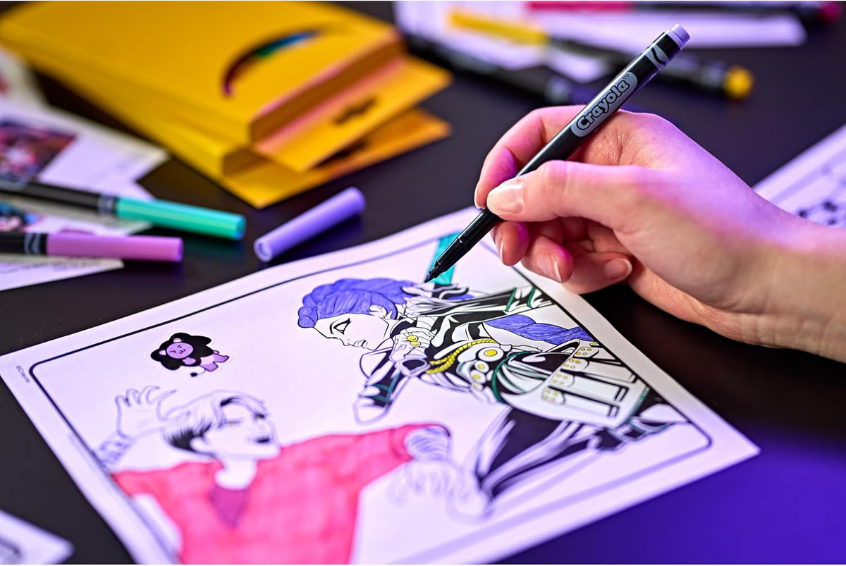 Crayola Kpop Demon Hunters - Estuche de arte (40 + piezas), kit de