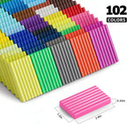 Kit de arcilla polimérica,Arcilla de modelado de 102 colores para