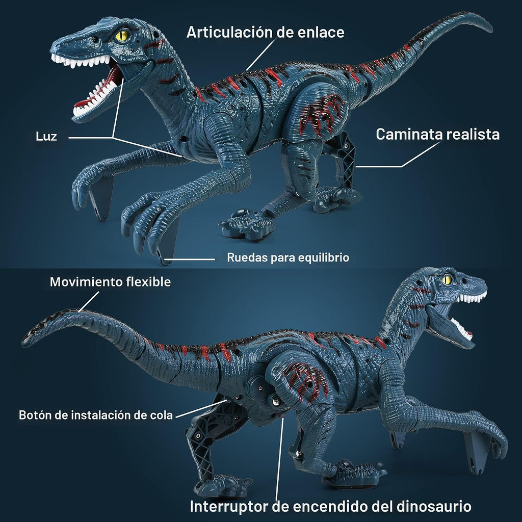 Juguetes de dinosaurio con control remoto para niños, juguete velociraptor