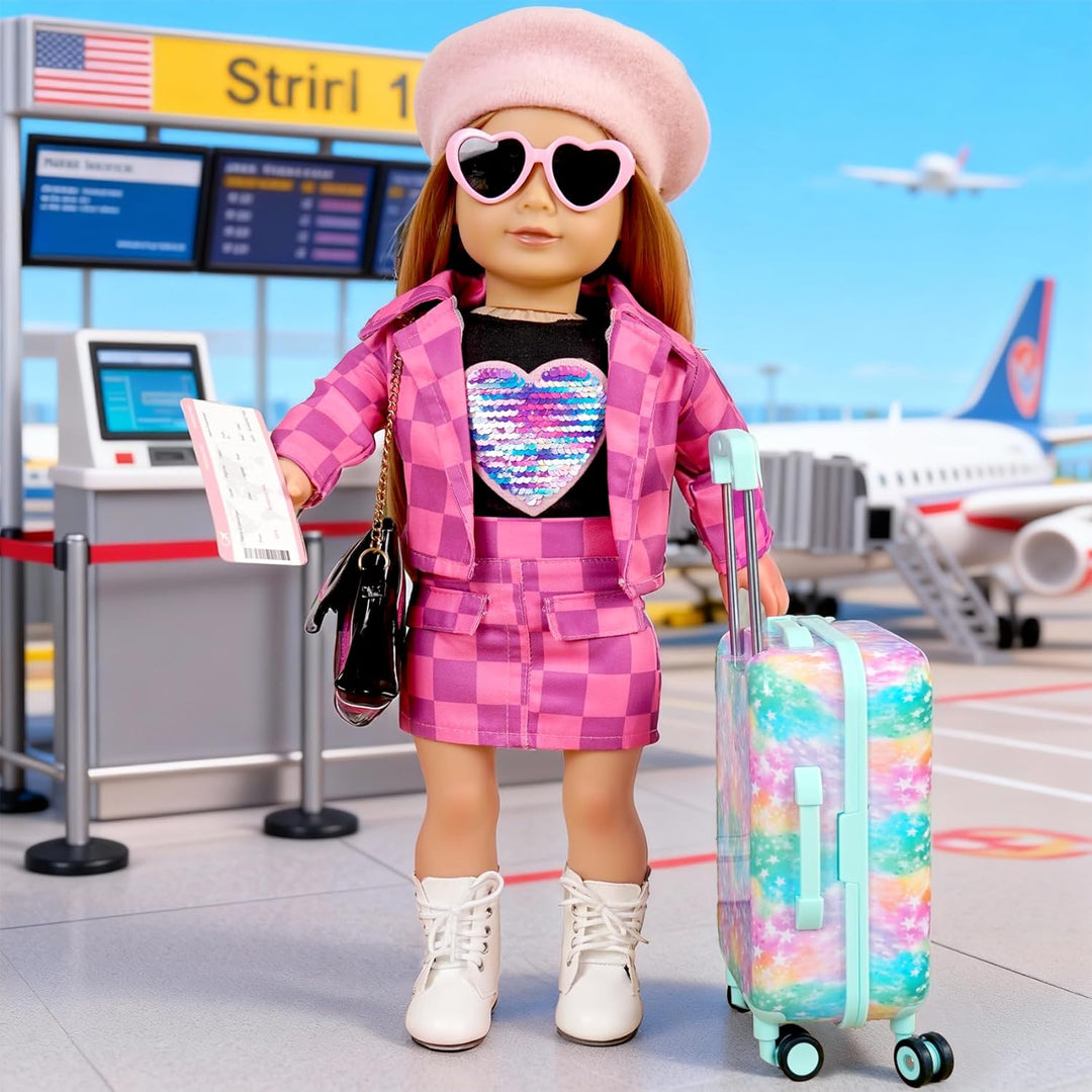 Ropa de muñeca americana de 18 pulgadas, accesorios de ropa para ni...