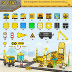 SKTMYY Azulejos magnéticos para niños, juguetes de construcción con grúa