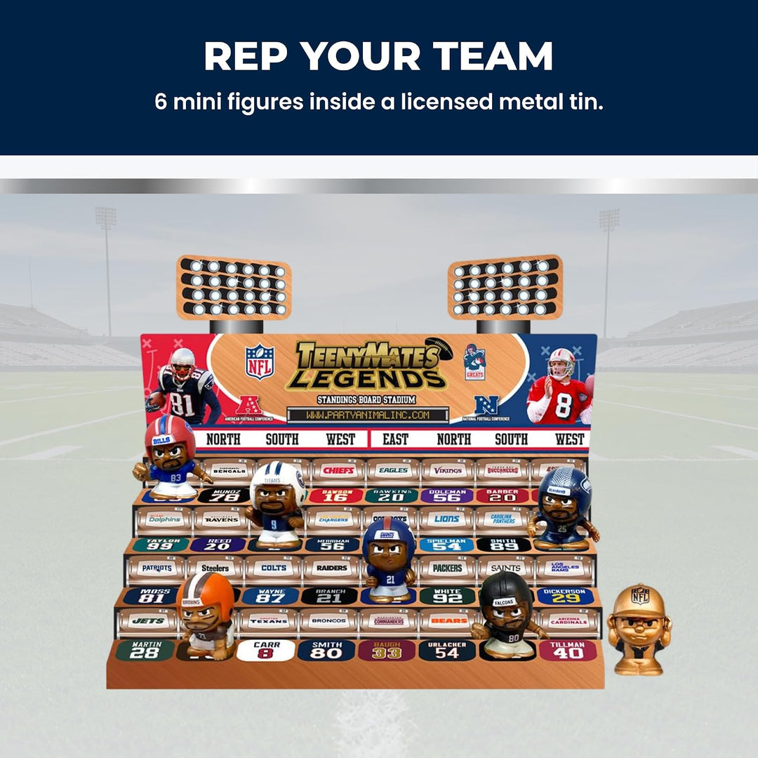 Teenymates Party Animal 2026 Serie de Leyendas de la NFL, 4 Figuras...