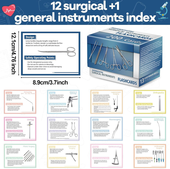 200 instrumentos quirúrgicos 13 especialidades CST y CRCST