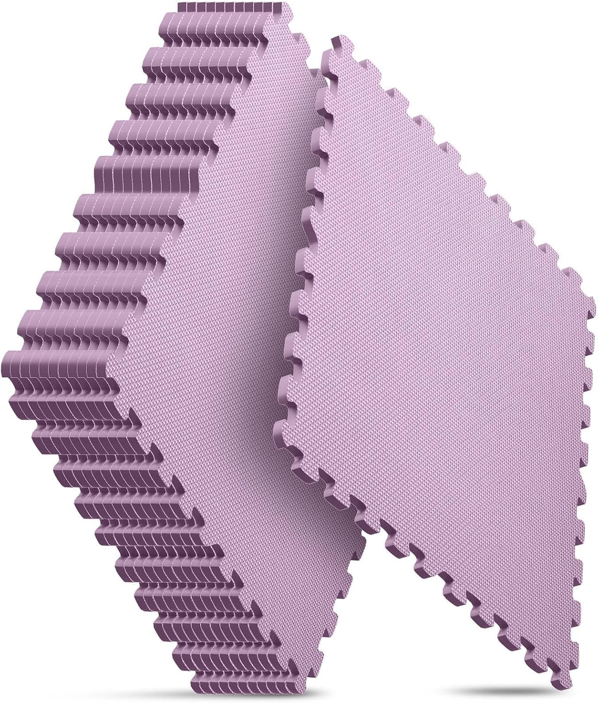 Tapete de gimnasio en casa, tapete de ejercicio de rompecabezas, baldosas de espuma EVA entrelazadas para equipos de entrenamiento en casa y áreas de juego para niños, azul, 24 x 24 x ½ pulgadas (rosa