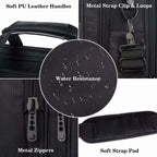 Bolsa de 17" para computadora portable, maletín de viaje con organizador, correa para colgar al hombro expansible, impermeable, para llevar computadora de 15.6", para hombre y para mujer.