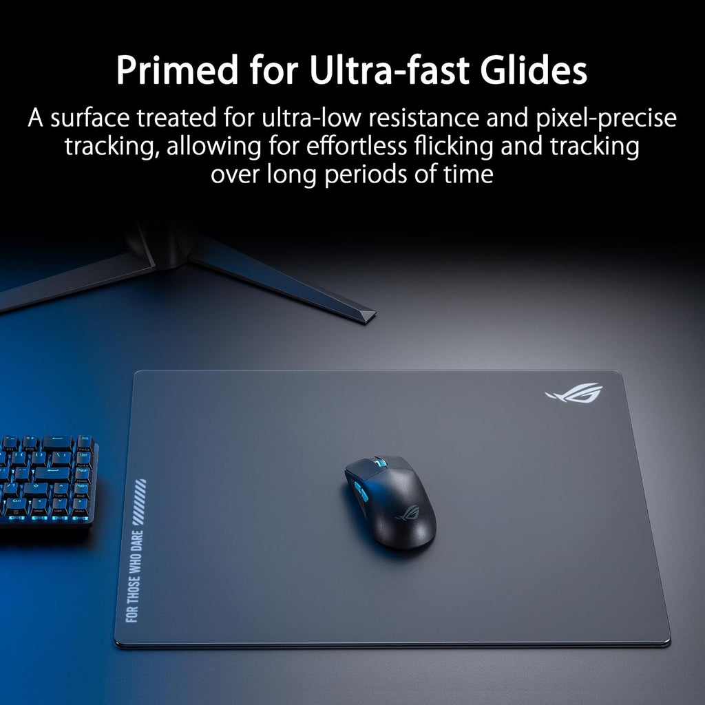 ASUS ROG Moonstone Ace L - Alfombrilla de mouse para juegos de vidrio