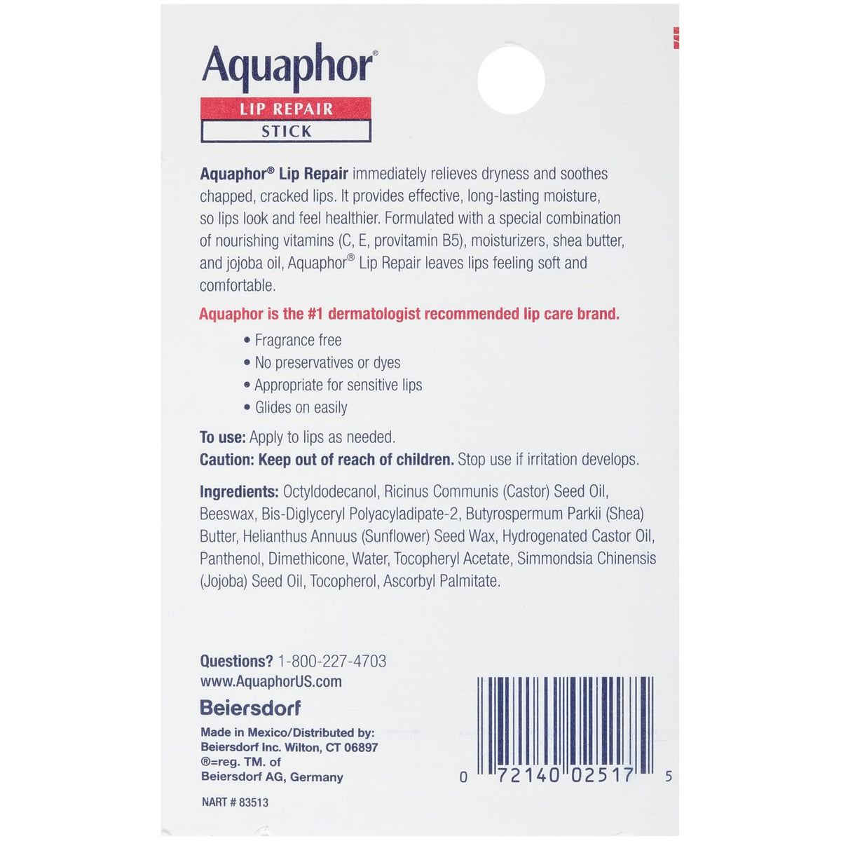 Aquaphor Juego de bálsamo labial con aceite de jojoba y manteca de...