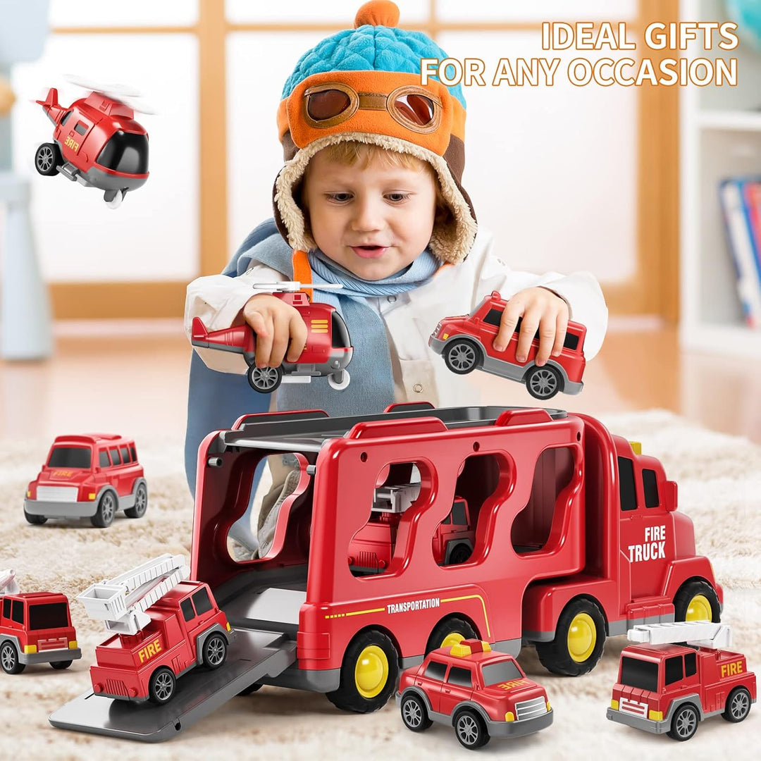 KIZONLY Camión de bomberos de juguete para niños pequeños de 1-3, 3...