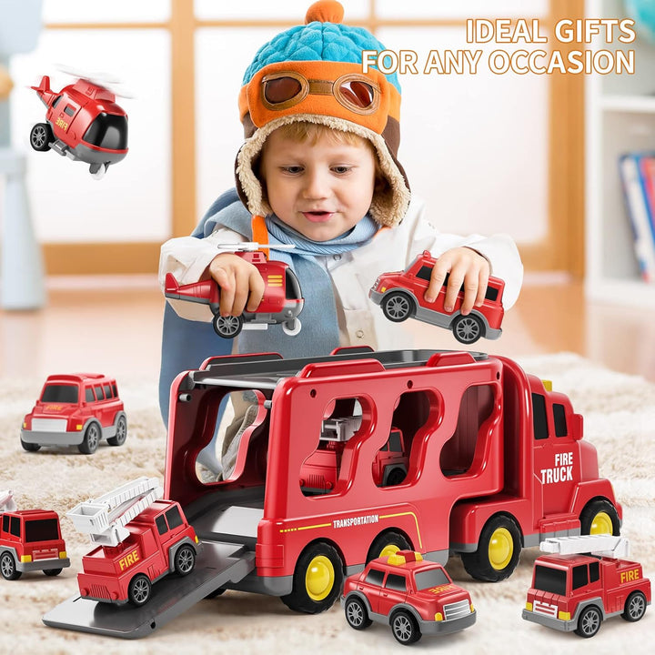 KIZONLY Camión de bomberos de juguete para niños pequeños de 1-3, 3...