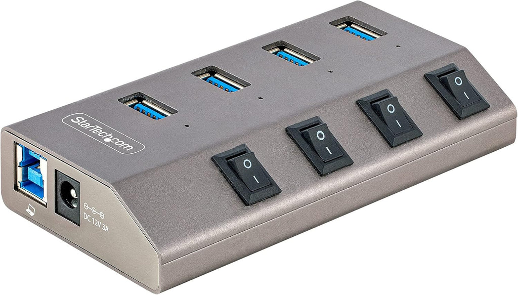 StarTech.com, 5G4AIBS-USB-HUB-NA, hub USB 2.0 de 4 puertos, alimentado