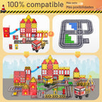Azulejos magnéticos para niños de 4 a 8 años, estación de camión de