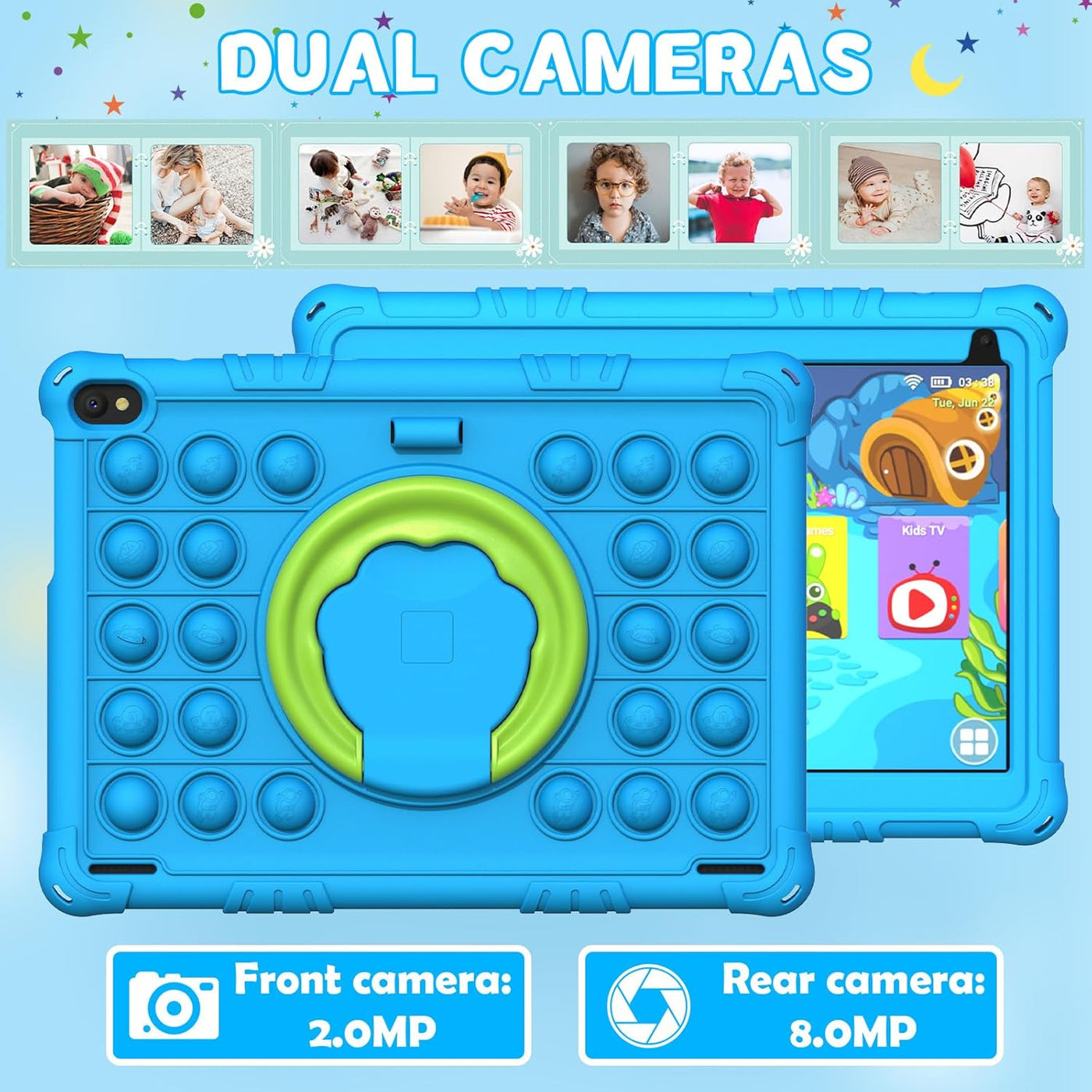 Tablet Android 15 para niños, tabletas de 10 pulgadas para niños, 8...
