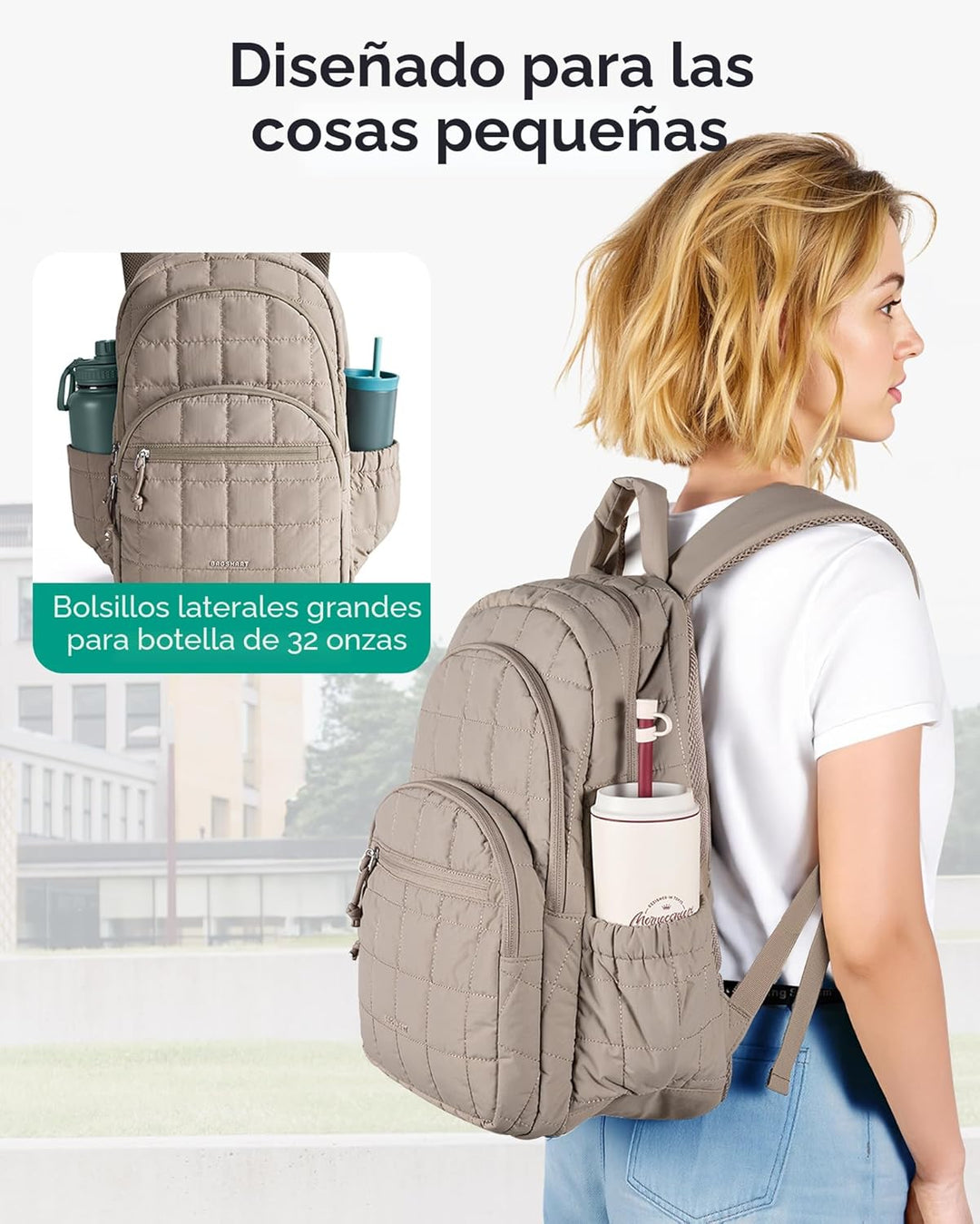 BAGSMART - Mochila para portátil universitaria, mochila de viaje pa...
