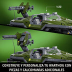 Mattel Brick Shop Hot Wheels Halo UNSC M12 Warthog - Juego de construcción
