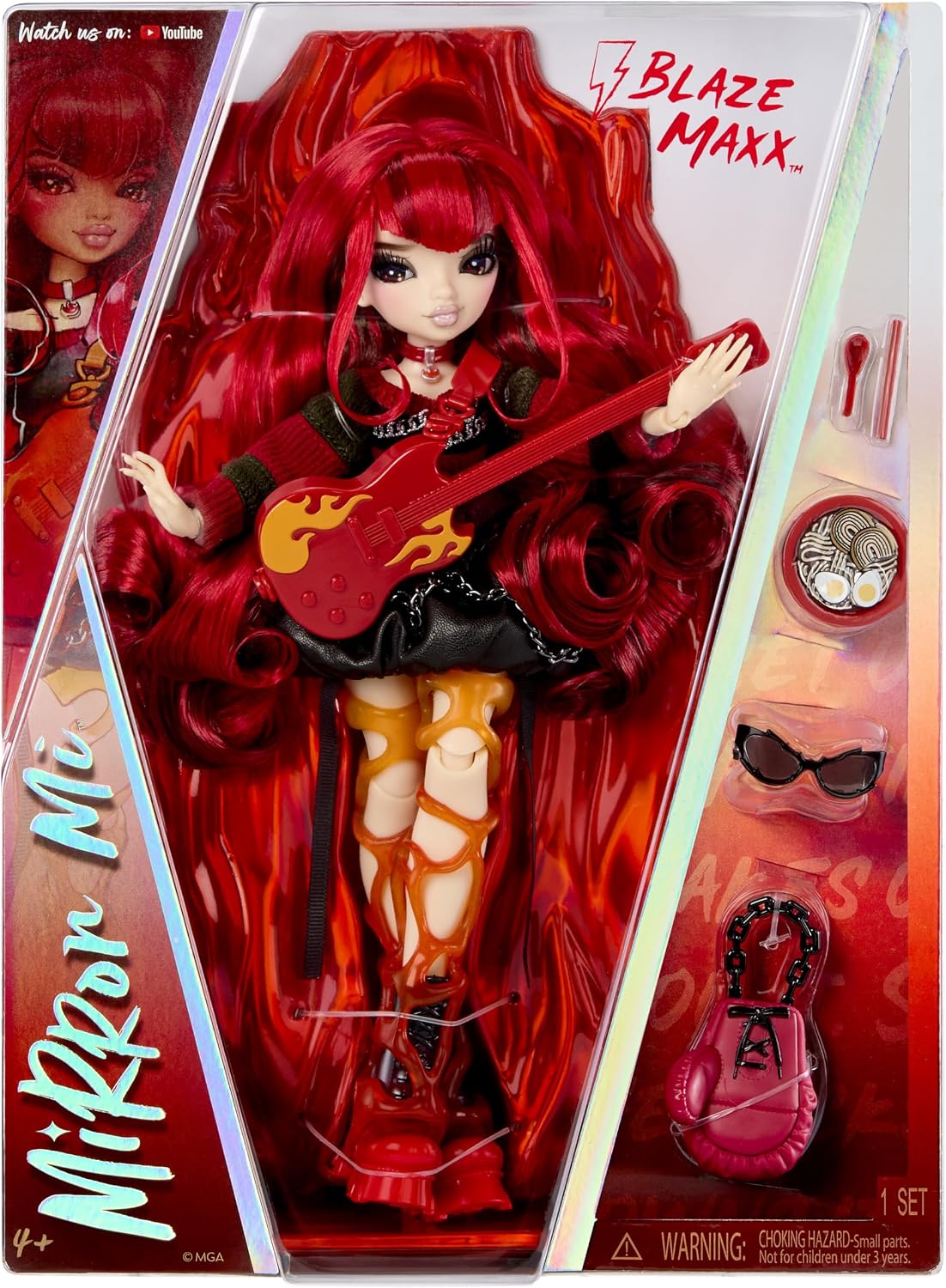 Mirror Mi Blaze Maxx - Muñeca de moda con accesorios, muñeca de fantasía de emoción eléctrica