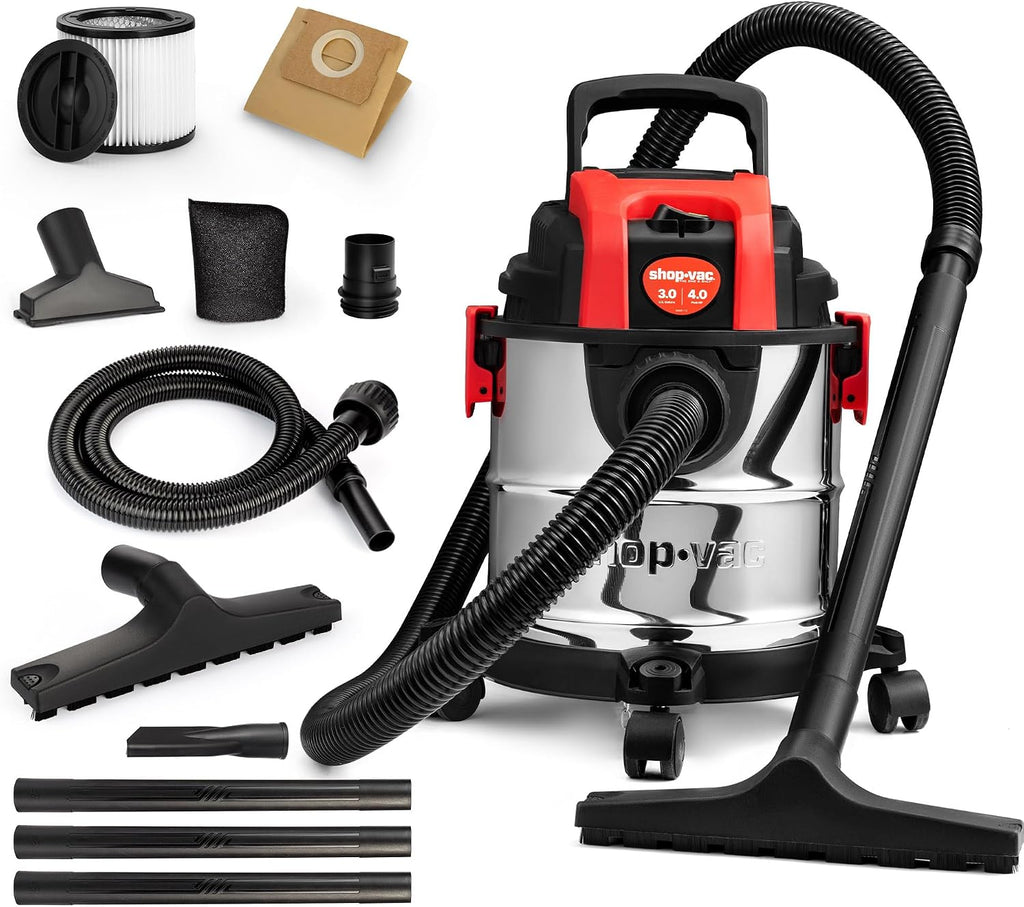 Shop-Vac Aspiradora húmeda/seca HP de 3 galones y 4.0 pico con función de