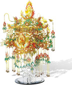 Piececool Kit de modelos de rompecabezas asiáticos de metal 3D, kit de construcción de metal Coronet Garuda para adultos, rompecabezas de rompecabezas de bricolaje, kits de modelos de manualidades