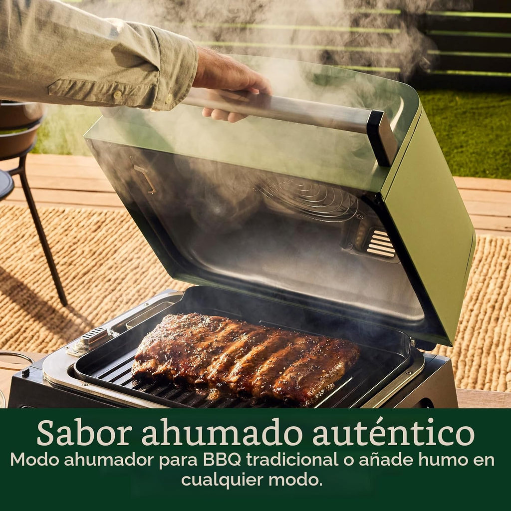 Cuisinart Parrilla eléctrica para exteriores, freidora de aire 8 en 1