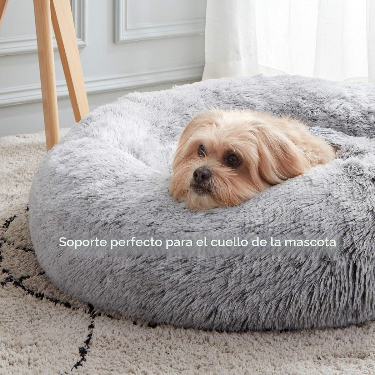 Western Home Donut Calmante - Cama lavable para perros pequeños y medianos