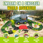 Juguetes de pista de dinosaurios para niños, juego de 219 pistas de