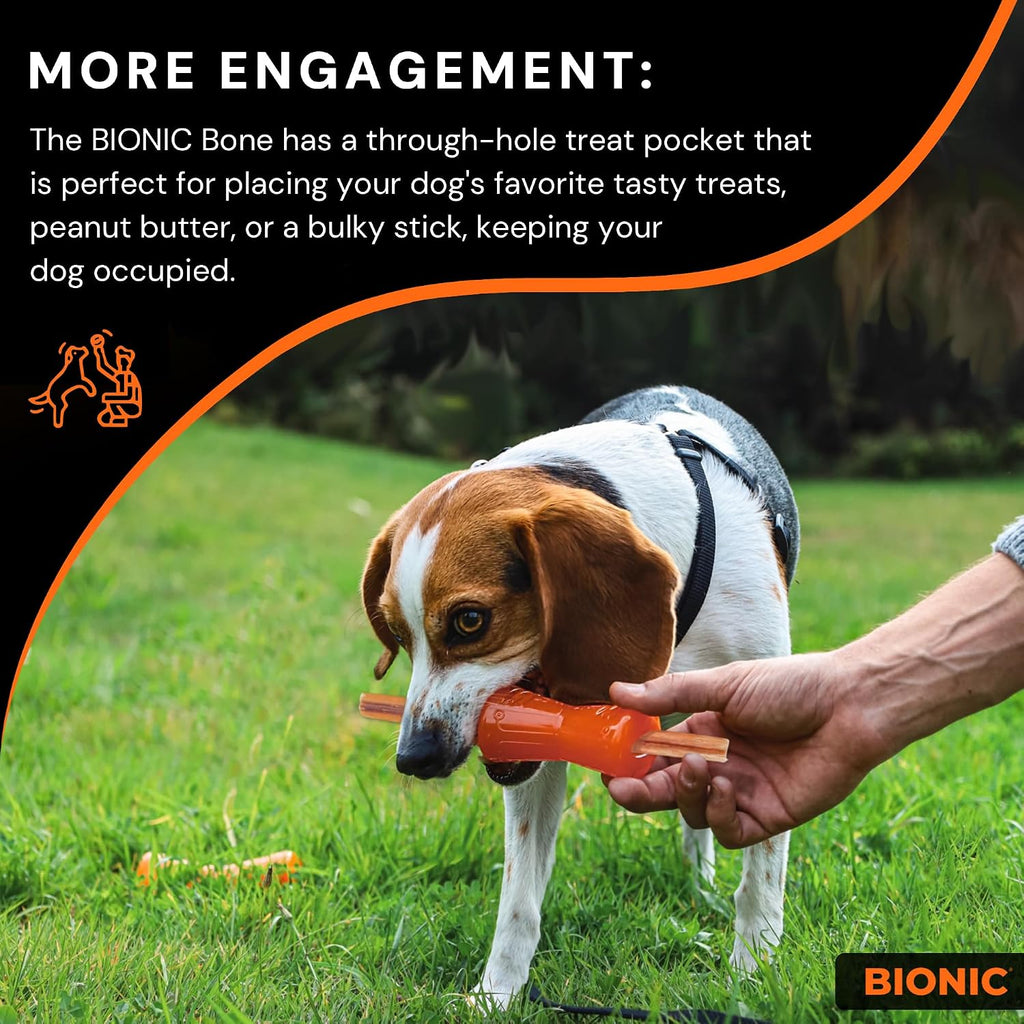 BIONIC Juguete de hueso para perros de entre 30 y 60 libras, grande