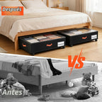 Tsinglax 66L - Paquete de 2 unidades, almacenamiento debajo de la cama con ruedas, 30 pulgadas de largo x 16 pulgadas de ancho x 7.5 pulgadas de alto