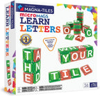 MAGNA-TILES MicroMAGS Learn Letters - Juego de construcción magnética de 56 piezas, la marca original de construcción magnética