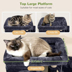 Globlazer Árbol de gato de esquina de 66 pulgadas, torre de escalada de varios niveles para gatitos, condominios para gatos, torre de rascado para gatos de interior para varios gatos con plataforma