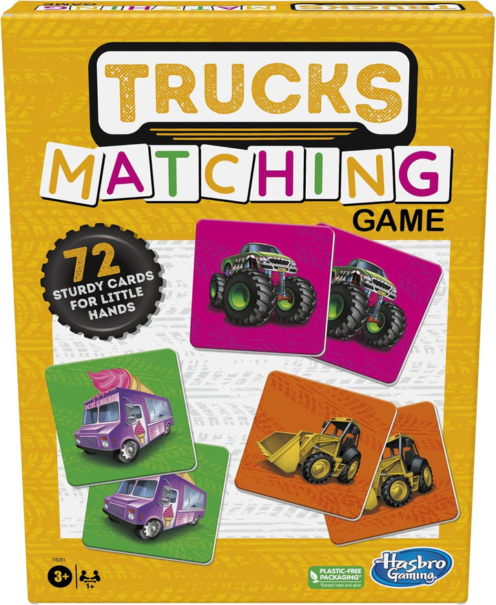 Hasbro Gaming Trucks Matching Juego de memoria para niños