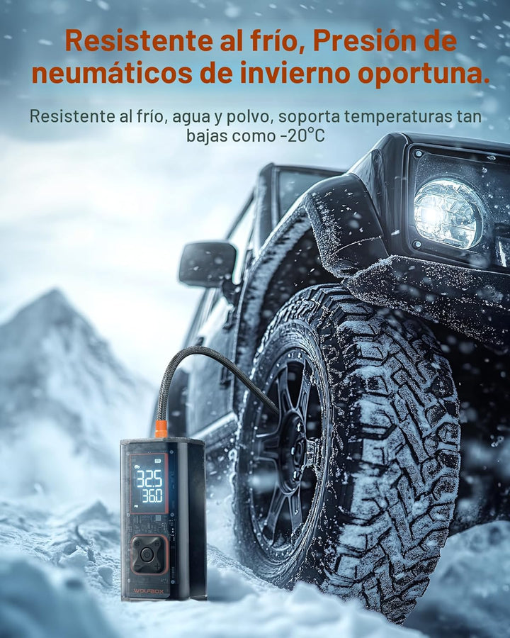 WOLFBOX Inflador de neumáticos de alta resistencia de 150 PSI, comp...