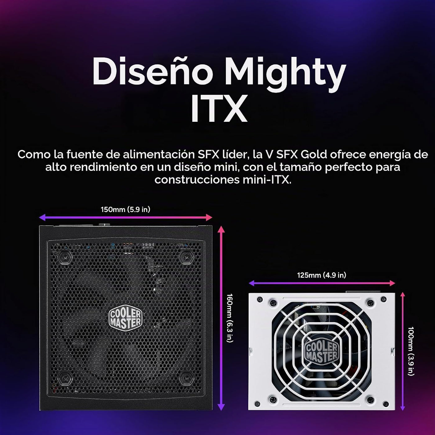 Cooler Master V850 Blanco SFX Gold ITX SFF Fuente de alimentación m...