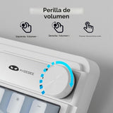 MageGee V990 - Combo de teclado y mouse inalámbricos cremosos, 99 t...