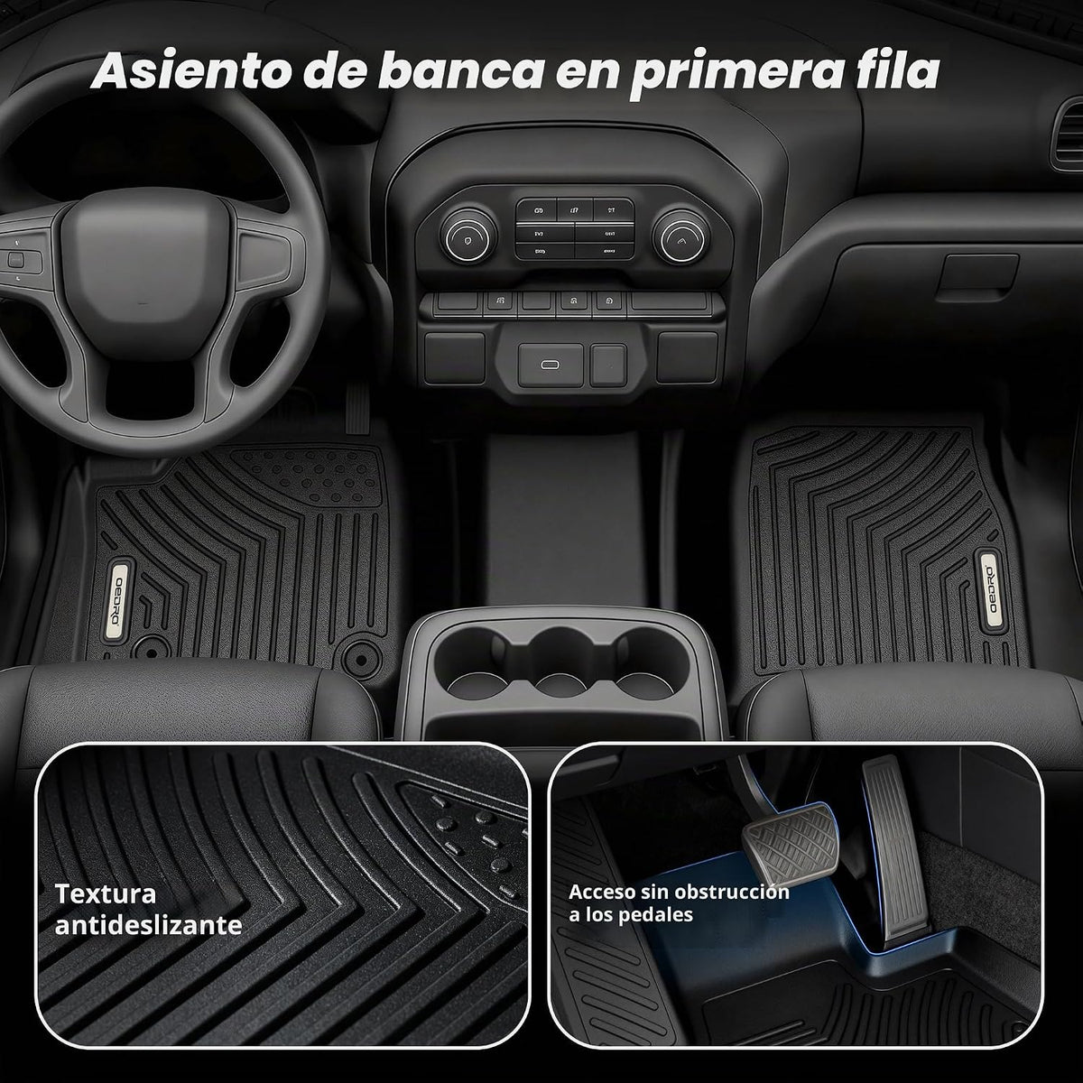 OEDRO Alfombrillas para Ford F-150 2015-2026 SuperCrew Cab 1er Banco