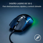 Ratón Razer Cobra con cable para juegos: diseño ultraligero de 58g...