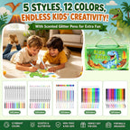 DreamyCandy Juego de 72 marcadores lavables para niños de 4 a 8 años, juego