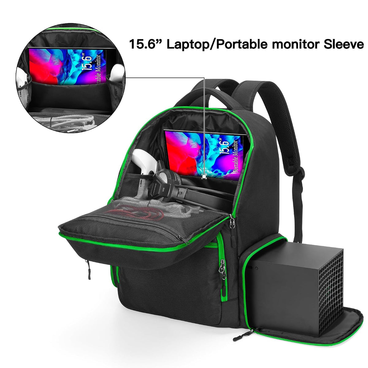 Trunab Mochila compatible con Xbox Series X/S, funda de transporte con