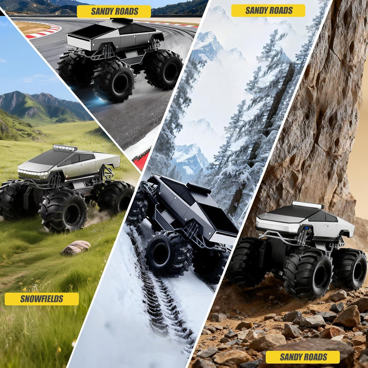 Coche de control remoto, 1:18 coches RC anfibios, camioneta todoter...