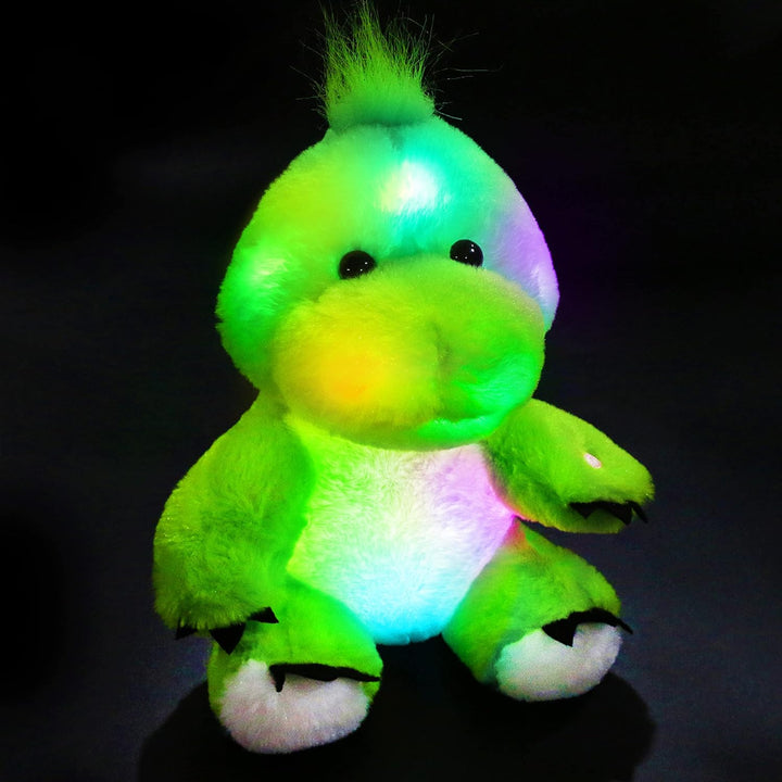 BSTAOFY Animal de peluche de dinosaurio luminoso de 11 pulgadas, li...