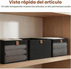 StorageWorks Contenedores organizadores de armario con ventana transparente