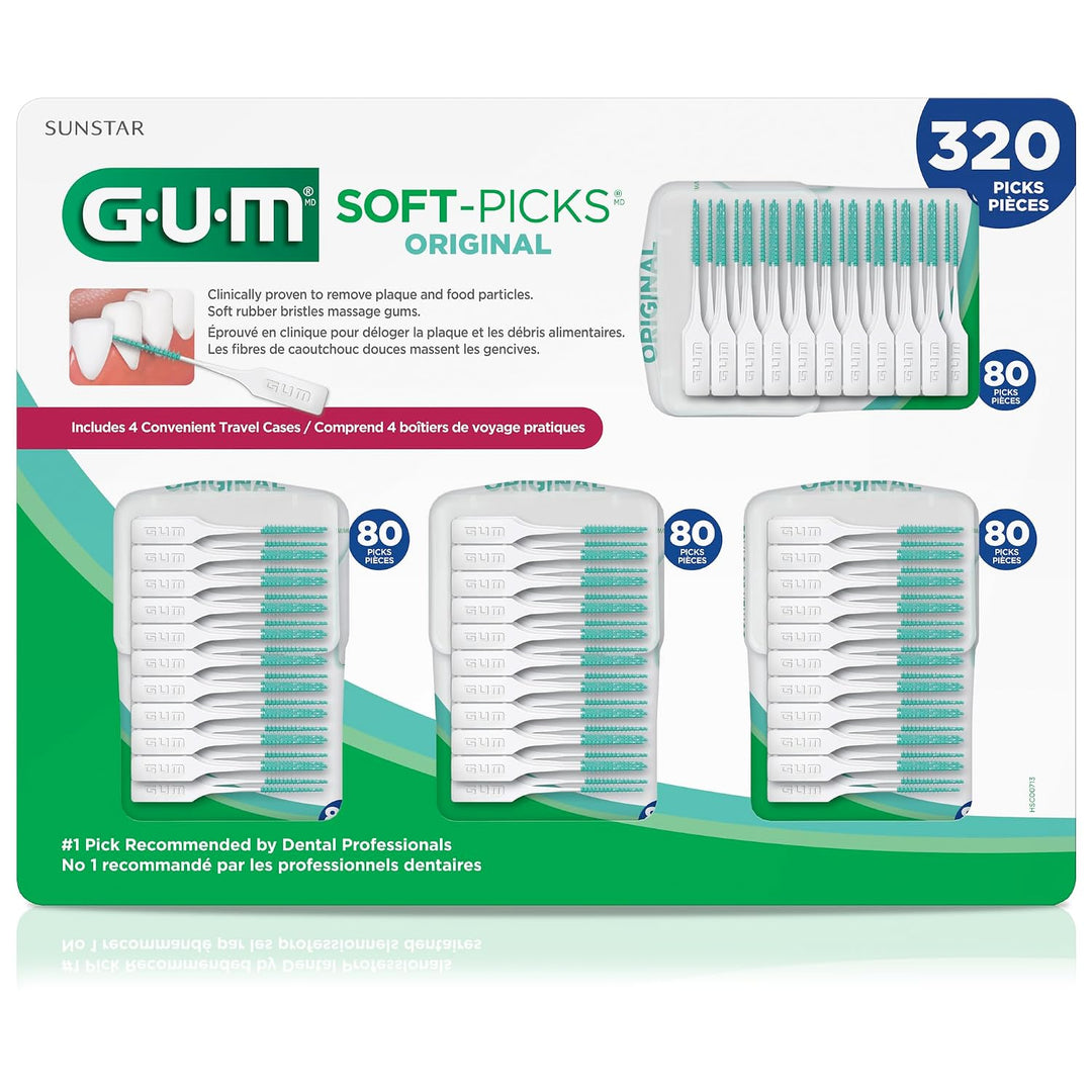 GUM Soft-Picks Original, púas dentales fáciles de usar para limpiez...