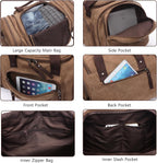 Bolsa de viaje para hombre, bolsa de fitness de mano, senderismo y viaje de negocios, lona de gran capacidad, Gris, Estilo retro europeo y americano