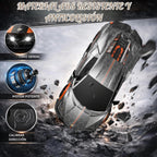 Coche de deriva a control remoto 1:16, 2.4 GHz, autos de control remoto de alta velocidad, 4WD, autos deportivos de carreras con luces LED, aerosol, neumáticos a la deriva, 2 baterías para niños, niñas, adultos, cumpleaños, Navidad