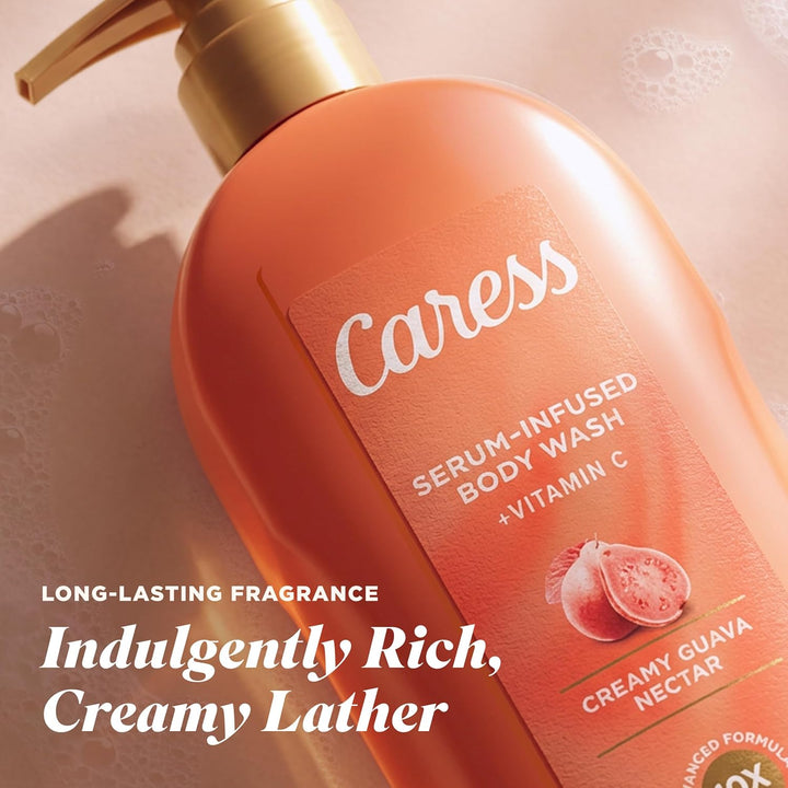 Caress Jabón corporal hidratante de néctar de guayaba cremoso con b...