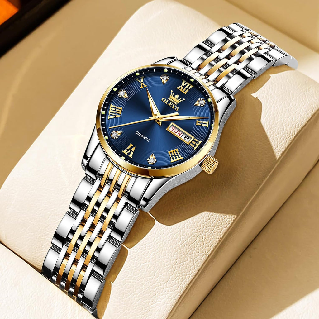 OLEVS Reloj de Lujo para Mujeres, Modo Pequeño de Muñeca, Acero Inoxidable, Reloj para Damas, Calendario