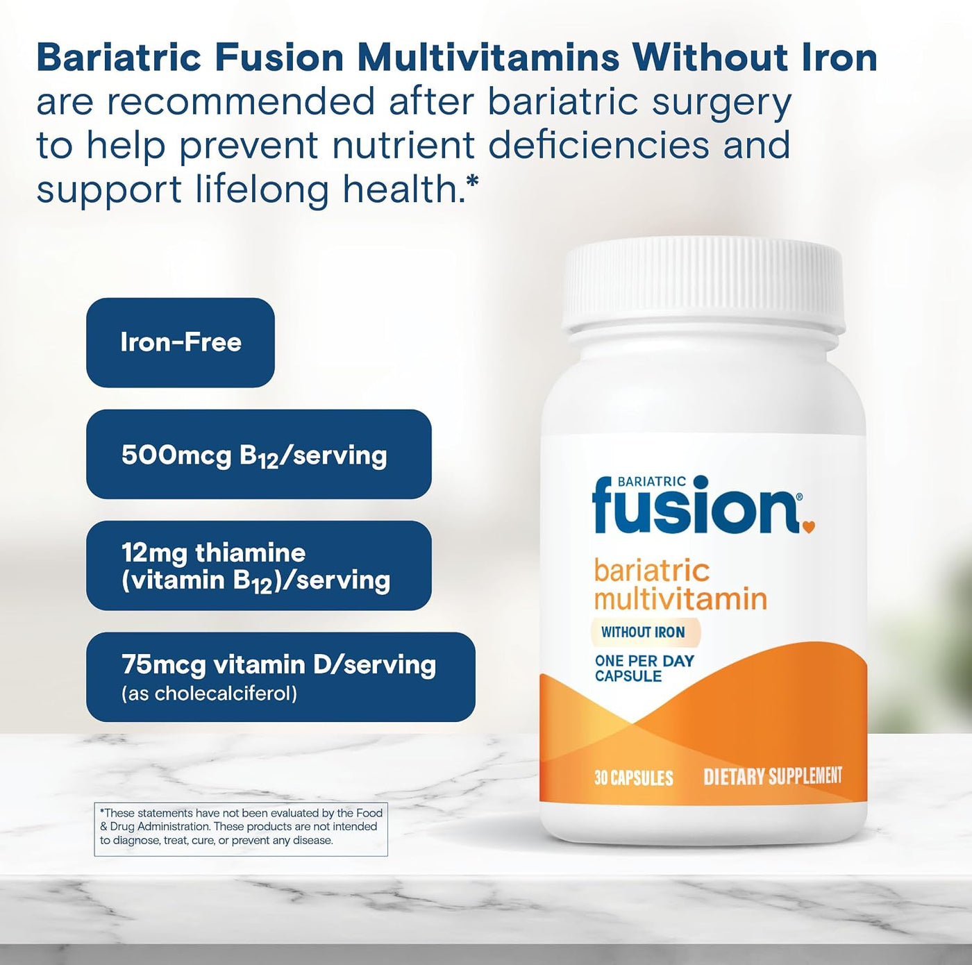 Bariatric Fusion Multivitamínico bariátrico sin hierro | 1 por día...